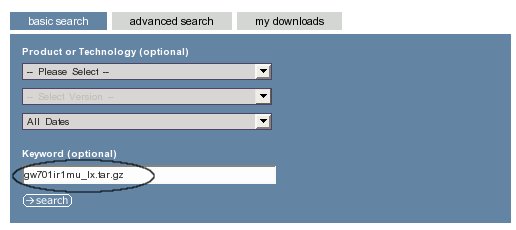Image of basic search box on download.novell.com