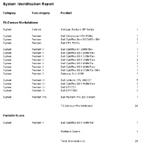Software Local Products Report Screen Shot