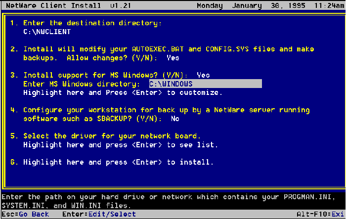 novell netware dos driver disk download